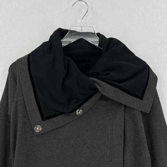 LULULEMON Savasana Wrap Cardigan Women 4 Gray Heather Charcoal Black Long Sleeve - Picture 6 of 16